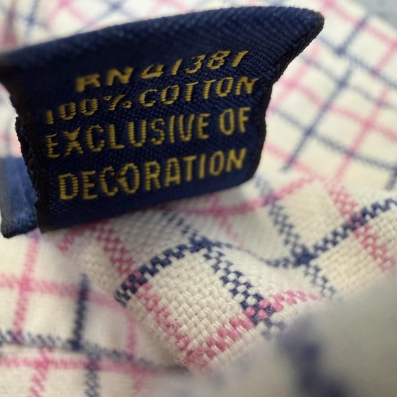 Ralph Lauren Shirt Mens Large Pink Blue Plaid Check Button Down Cotton Oxford - Picture 13 of 14